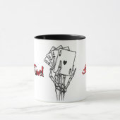 Gepersonaliseerde Poker Mok Skeleton Hand (Midden)