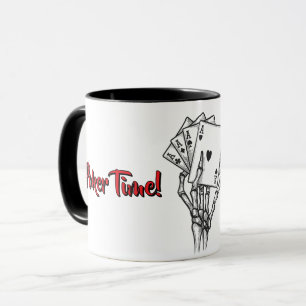 Gepersonaliseerde Poker Mok Skeleton Hand