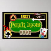Gepersonaliseerde poker Room Decor Poster (Voorkant)