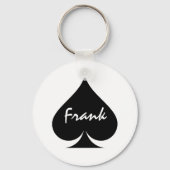 Gepersonaliseerde poker sleutelhanger met ruimte v (Voorkant)