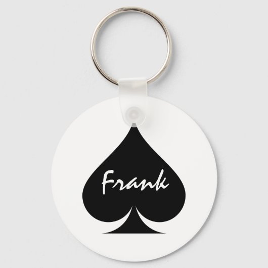 Gepersonaliseerde poker sleutelhanger met ruimte v (Voorkant)