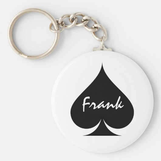 Gepersonaliseerde poker sleutelhanger met ruimte v (Voorkant)