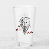 Gepersonaliseerde Poker Tumbler Skeleton Hand (Achterkant)