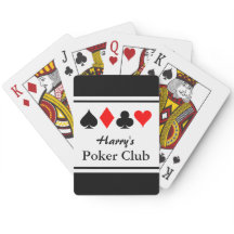 Gepersonaliseerde pokerclub speelkaarten met pakke