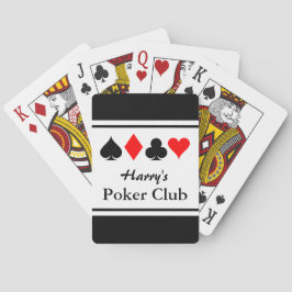 Gepersonaliseerde pokerclub speelkaarten met pakke