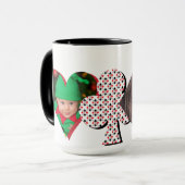 Gepersonaliseerde pokerzijde foto-collage mok (Voorkant links)