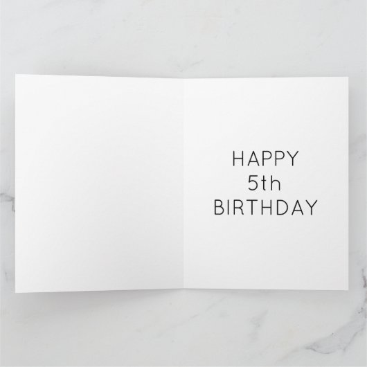 Gepersonaliseerde Polar Beer en Rainbow Verjaardag Kaart (Binnen)