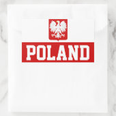 Gepersonaliseerde Polen Poolse vlag Wapen Rechthoekige Sticker (Tas)