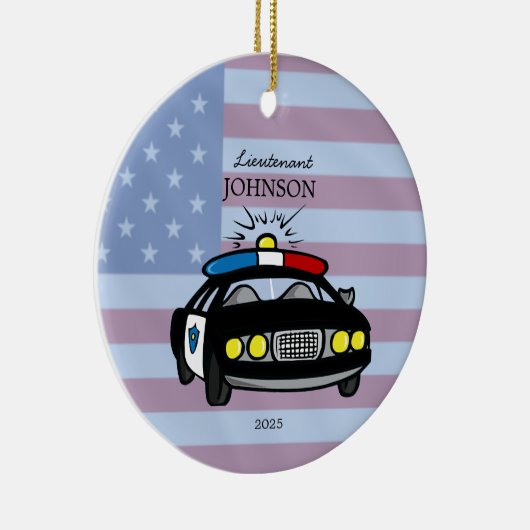 Gepersonaliseerde politie auto Ornament (Rechts)