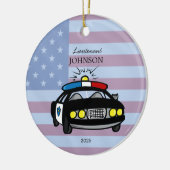 Gepersonaliseerde politie auto Ornament (Links)