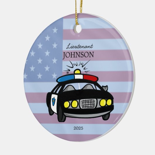 Gepersonaliseerde politie auto Ornament (Links)