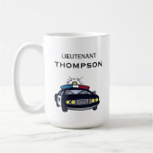 Gepersonaliseerde politie luitenant koffiemok (Links)