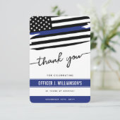 Gepersonaliseerde Politie Pensioen Viering Bedankkaart (Staand voorkant)