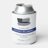 Gepersonaliseerde Politie Pensioen Viering Blikjeskoeler (Blikje Voorkant)