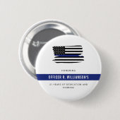 Gepersonaliseerde Politie Pensioen Viering Ronde Button 5,7 Cm (Voorkant /achterkant)