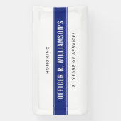 Gepersonaliseerde Politie Pensioen Viering Spandoek (Verticaal)