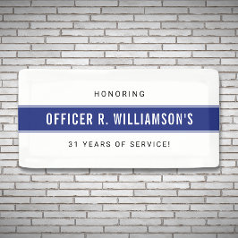 Gepersonaliseerde Politie Pensioen Viering Spandoek