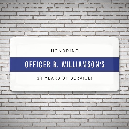 Gepersonaliseerde Politie Pensioen Viering Spandoek