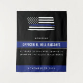 Gepersonaliseerde Politie Pensioen Viering Wandkleed (Voorkant)