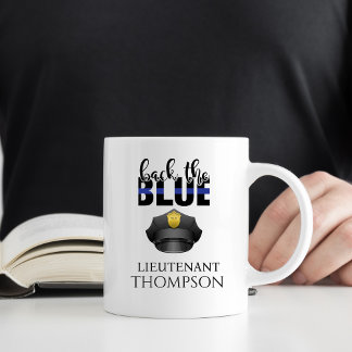 Gepersonaliseerde Politie Pet Back the Blue Koffiemok