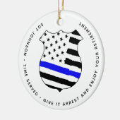 Gepersonaliseerde politie wetshandhaving pensioen keramisch ornament (Links)