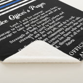Gepersonaliseerde politieagent bidt Thin Blue Line Sherpa Deken (3/4)