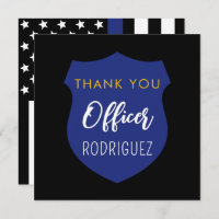 Gepersonaliseerde politieagent Dank u kaart