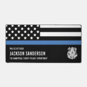 Gepersonaliseerde politieagent Department Blue Lin Bureaumat (Voorkant)