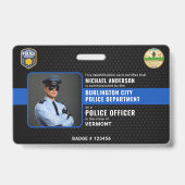 Gepersonaliseerde politieagent ID wetshandhaving Badge (Voorzijde)