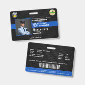 Gepersonaliseerde politieagent ID wetshandhaving Badge (Voor- en achterkant)