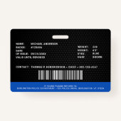 Gepersonaliseerde politieagent ID wetshandhaving Badge (Achterkant)