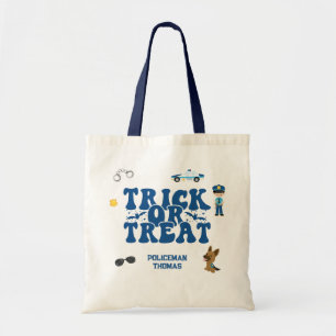 Gepersonaliseerde politieagent Kinder Trick or tre Tote Bag