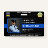Gepersonaliseerde politieagent Rechtshandhaving ID Badge (Voorkant)