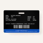 Gepersonaliseerde politieagent Rechtshandhaving ID Badge (Achterkant)