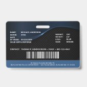 Gepersonaliseerde politieagent Rechtshandhaving ID Badge (Achterkant)