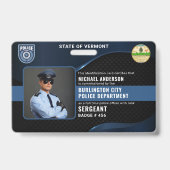 Gepersonaliseerde politieagent Rechtshandhaving ID Badge (Voorzijde)