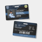 Gepersonaliseerde politieagent Rechtshandhaving ID Badge (Voor- en achterkant)