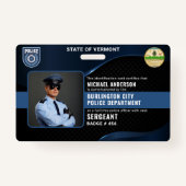 Gepersonaliseerde politieagent Rechtshandhaving ID Badge (Voorkant)