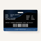 Gepersonaliseerde politieagent Rechtshandhaving ID Badge (Achterkant)