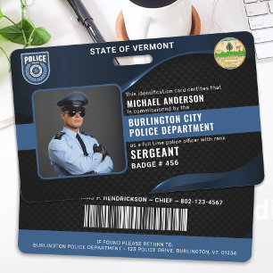 Gepersonaliseerde politieagent Rechtshandhaving ID Badge