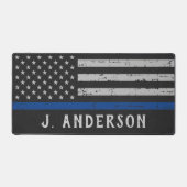 Gepersonaliseerde politieagent  Thin Blue Line Bureaumat (Voorkant)