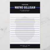 Gepersonaliseerde politieagent voor wetshandhaving briefpapier (Voorkant)