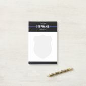 Gepersonaliseerde politieagent voor wetshandhaving post-it® notes (Op bureau)