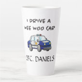 Gepersonaliseerde politieauto latte mok (Voorkant)