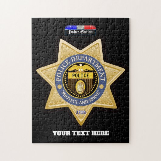 Gepersonaliseerde politiedienst legpuzzel (Verticaal)