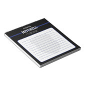 Gepersonaliseerde politiefunctionaris voor rechtsh notitieblok (Schuin)