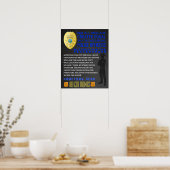 Gepersonaliseerde politieman Gift. Politiebord. EM Poster (Keuken)