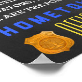 Gepersonaliseerde politieman Gift. Politiebord. EM Poster (Hoek)