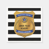 Gepersonaliseerde politieparty servetten (Voorkant)