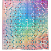 Gepersonaliseerde Polka dot Diamond patroon Regenb Douchegordijn (Voorkant)